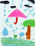 雨の月：N.K（沖縄県那覇市／8歳）