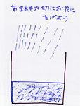 バケツの中のあま水：K.N（岡山県岡山市／8歳）